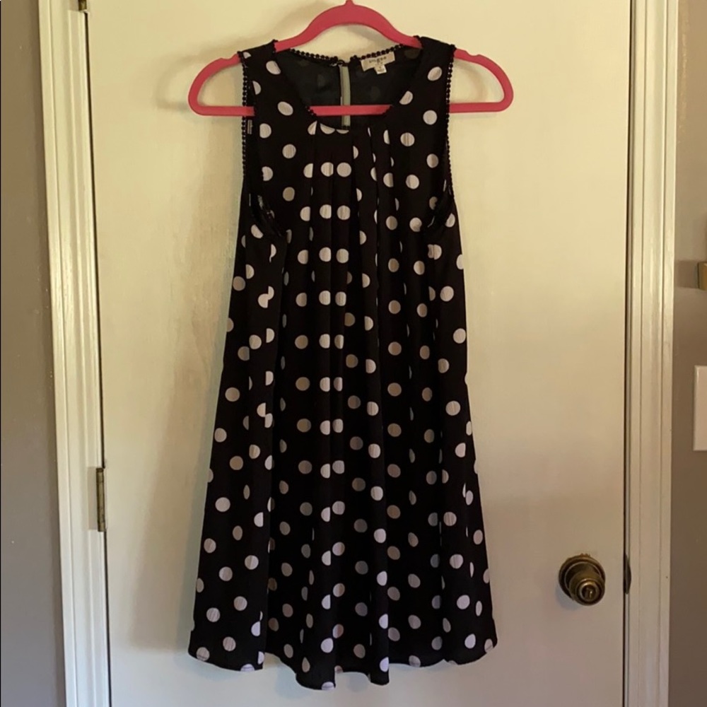 Polka dot swing dress